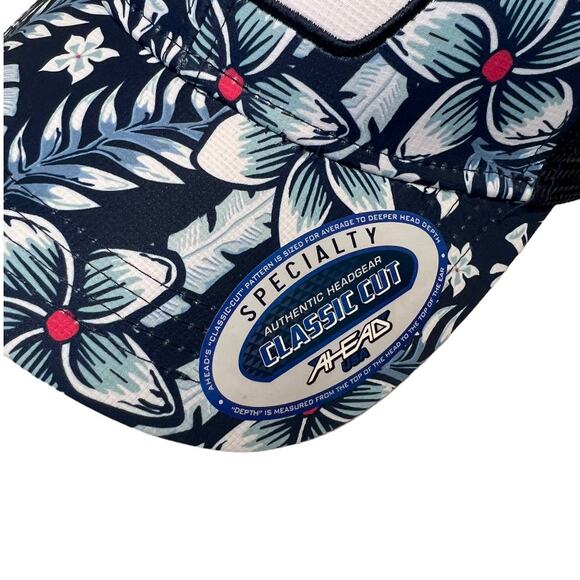 Adjustable Baseball Hat, Navy Tropical Front, Mesh Back NWT - Picture 5 of 5